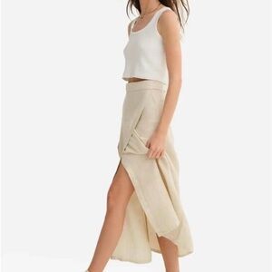 Mate the Label organic linen wrap skirt size small